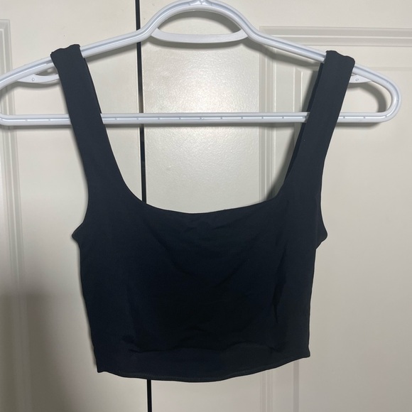 Aritzia Babaton Crop Top Tank Black Contour Material XXS - Picture 3 of 4